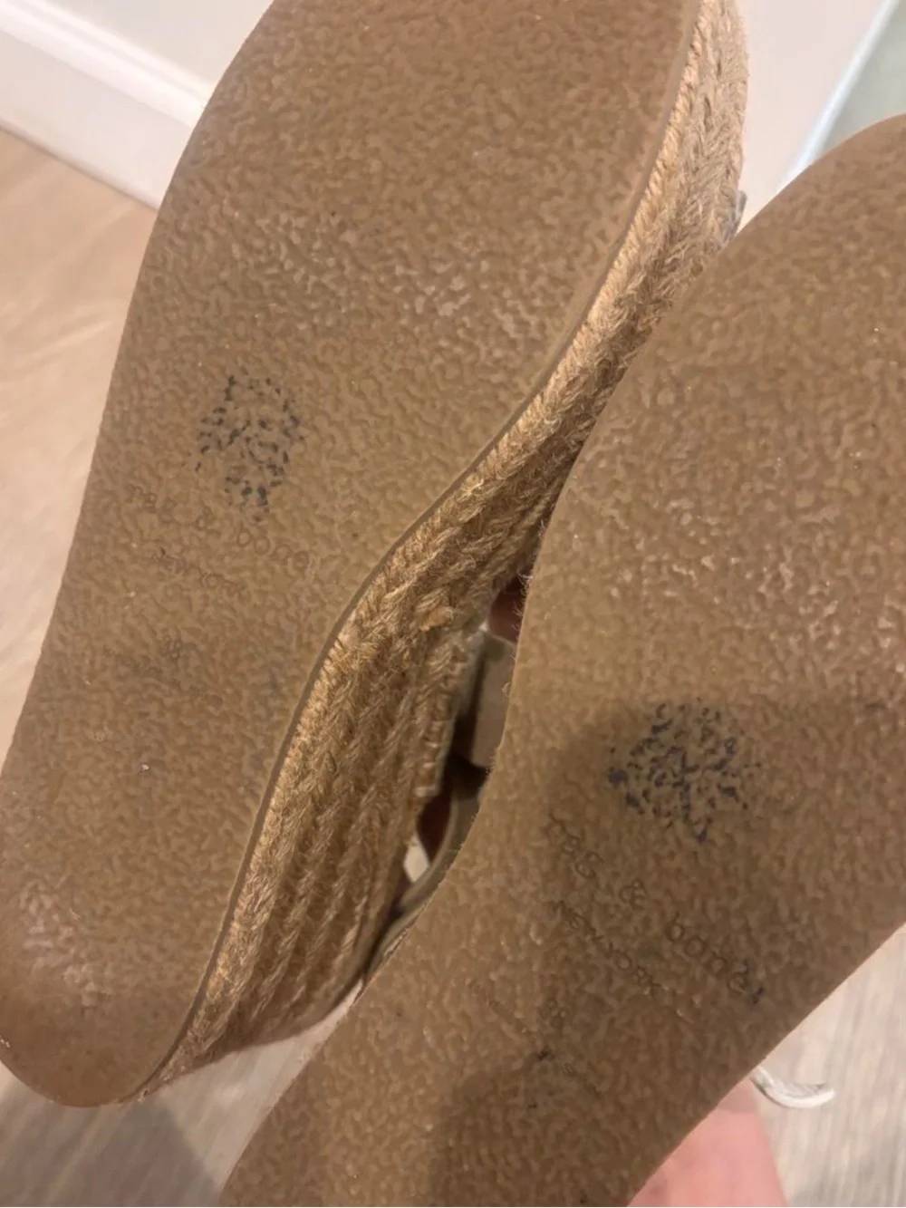 rag & bone Suede Espadrille Platform Sandals in Taupe